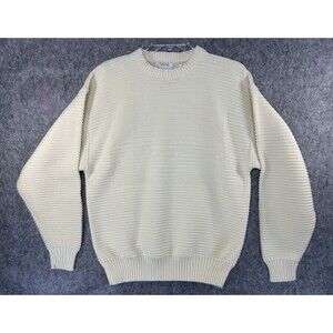 VTG London Fog Towne Sweater Men’s Size L Oversized Fisherman Knit USA Made